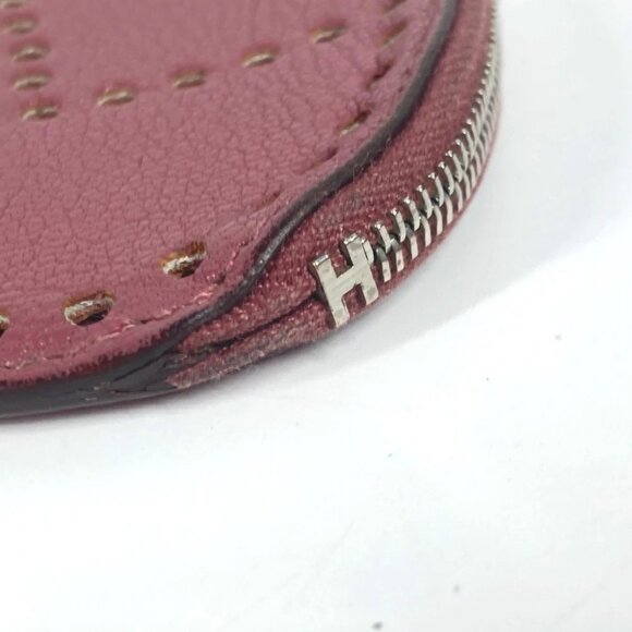 HERMES Evelyne H logo Wallet Coin Compartment coin purse Leather purple - Picture 4 of 13